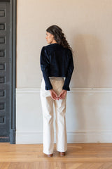 Chaqueta pana azul marino