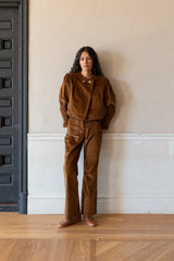 Chaqueta pana marrón