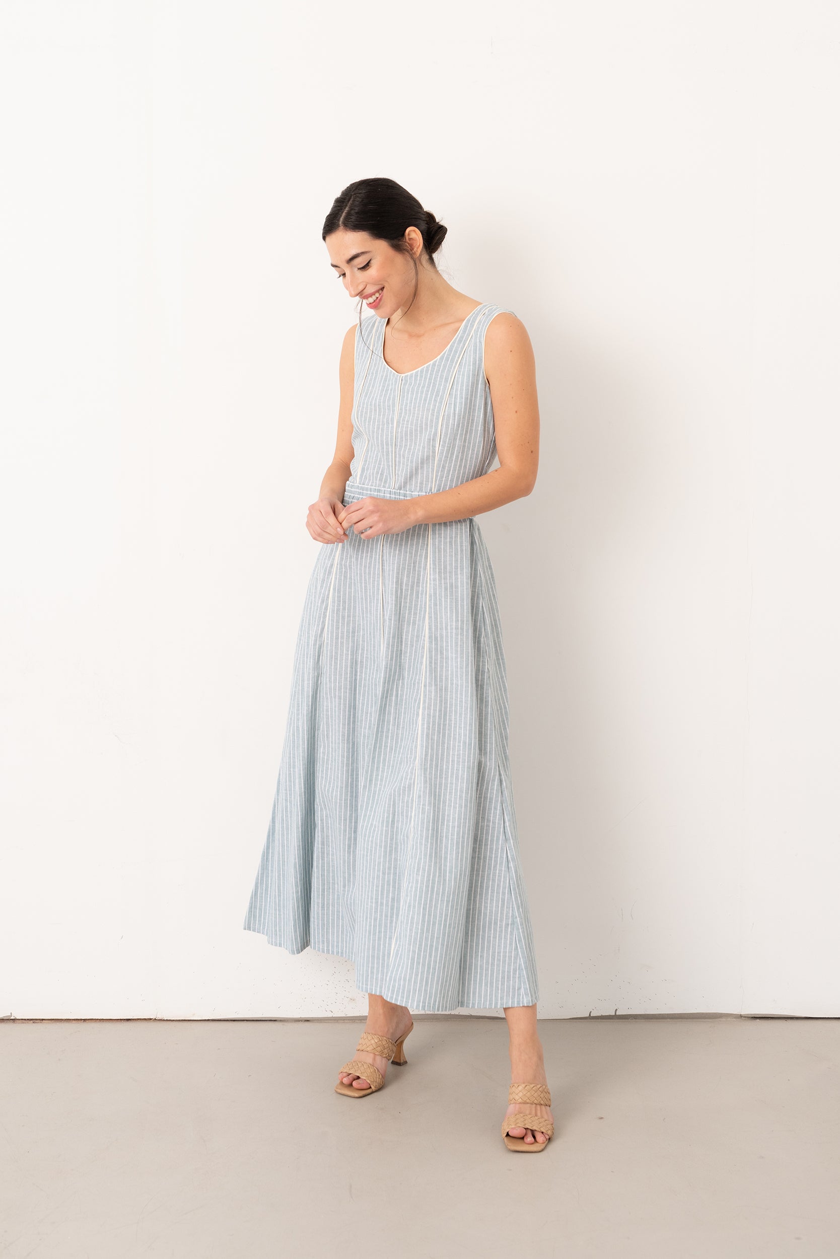 Vestido Vendome Azul - Vanó Studio