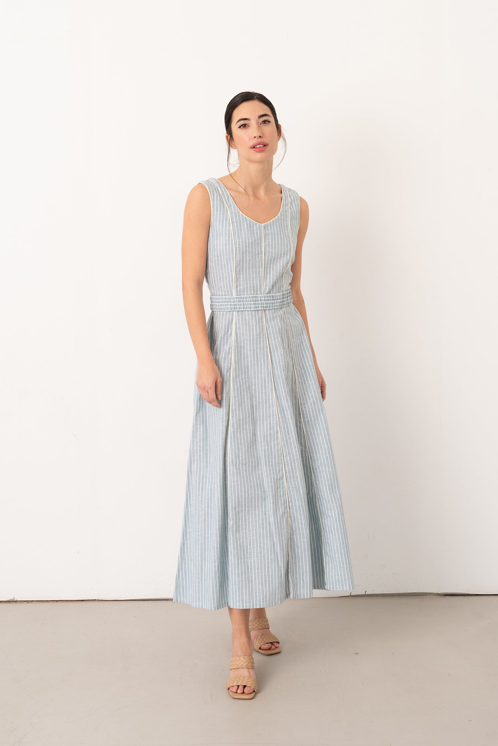 Vestido Vendome Azul - Vanó Studio