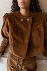 Chaqueta pana marrón