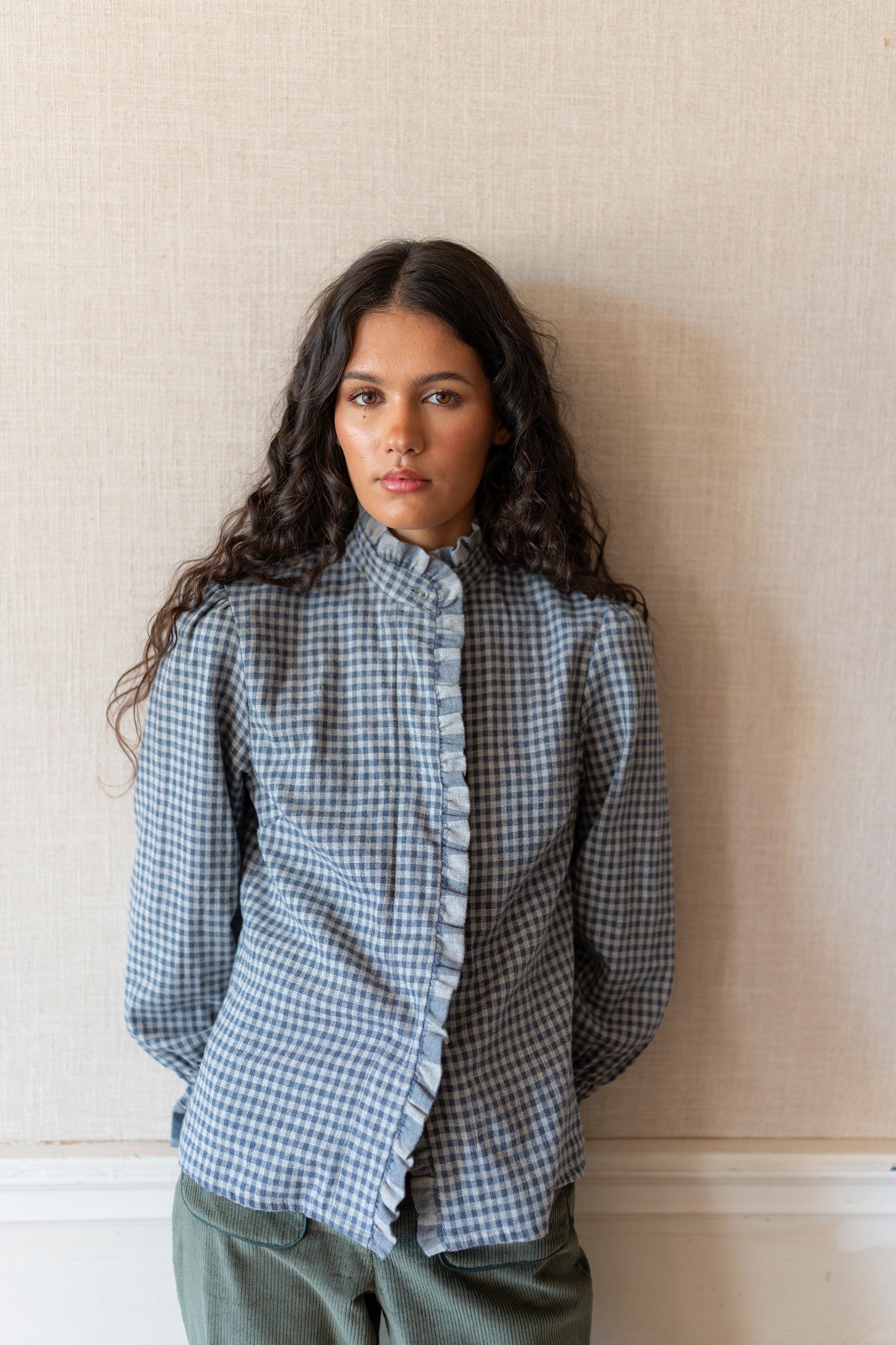 Camisa Vichy Bleu - Vanó Studio