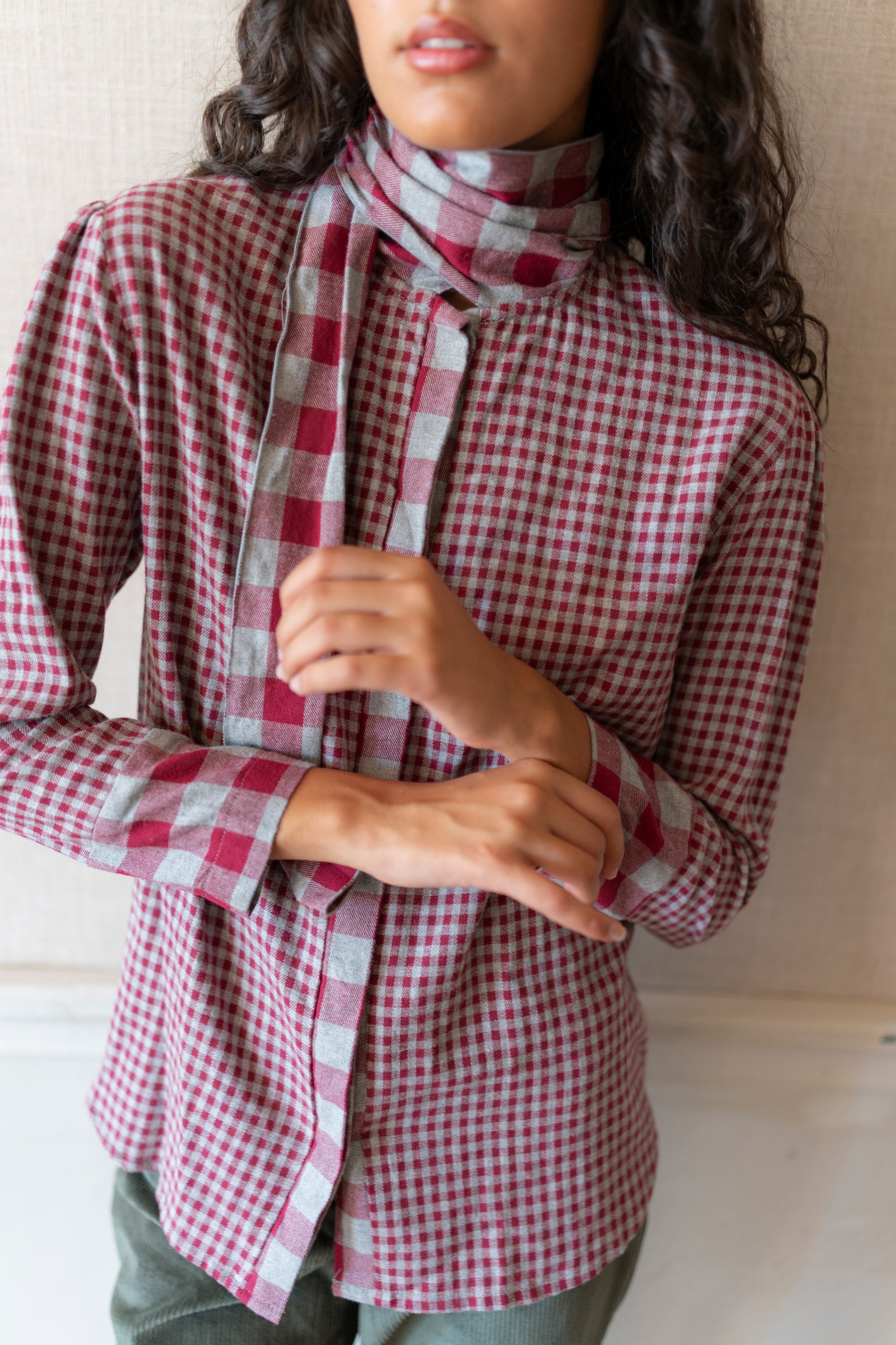 Camisa Vichy Rouge - Vanó Studio