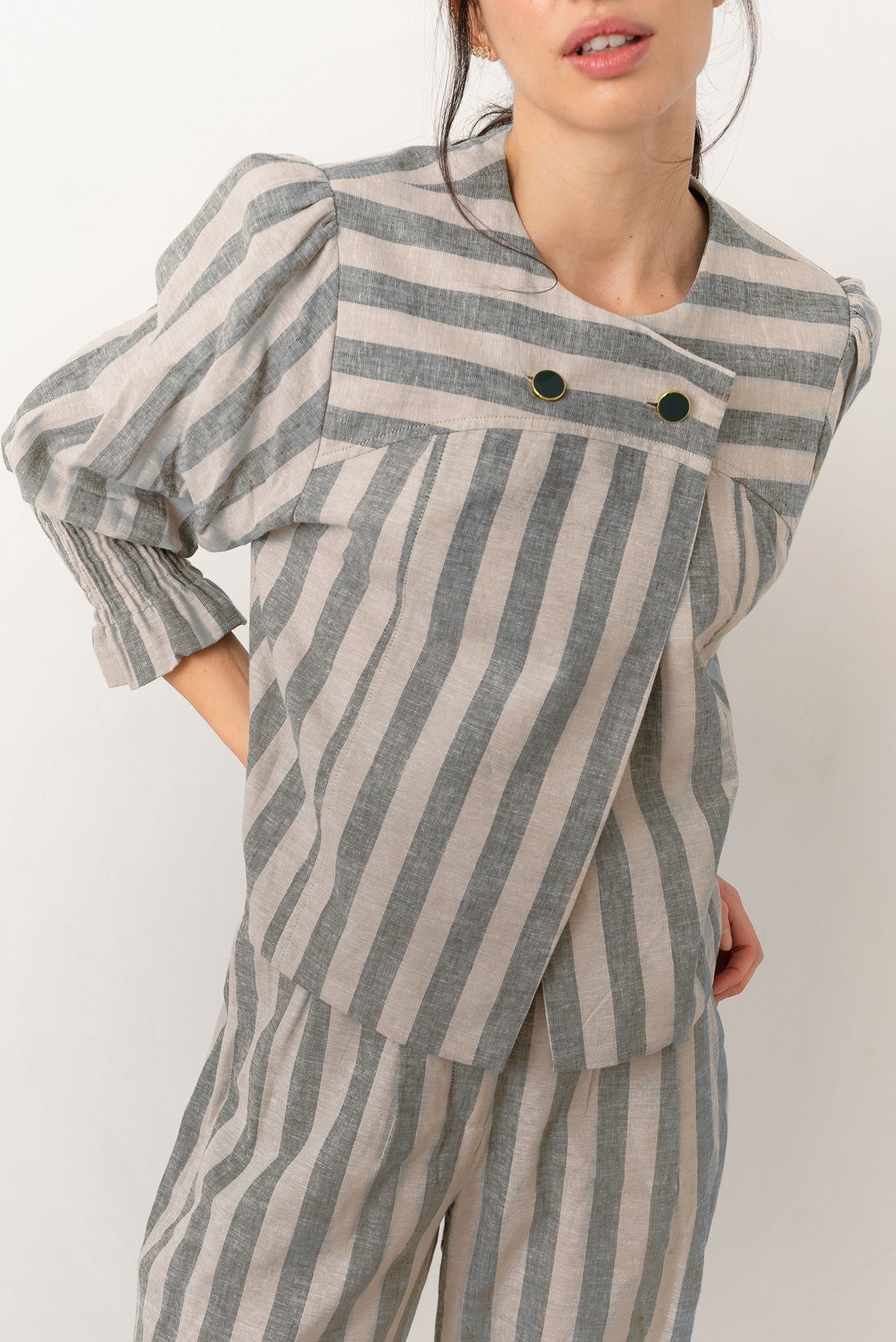 Chaquetas rayas azul - Vanó Studio