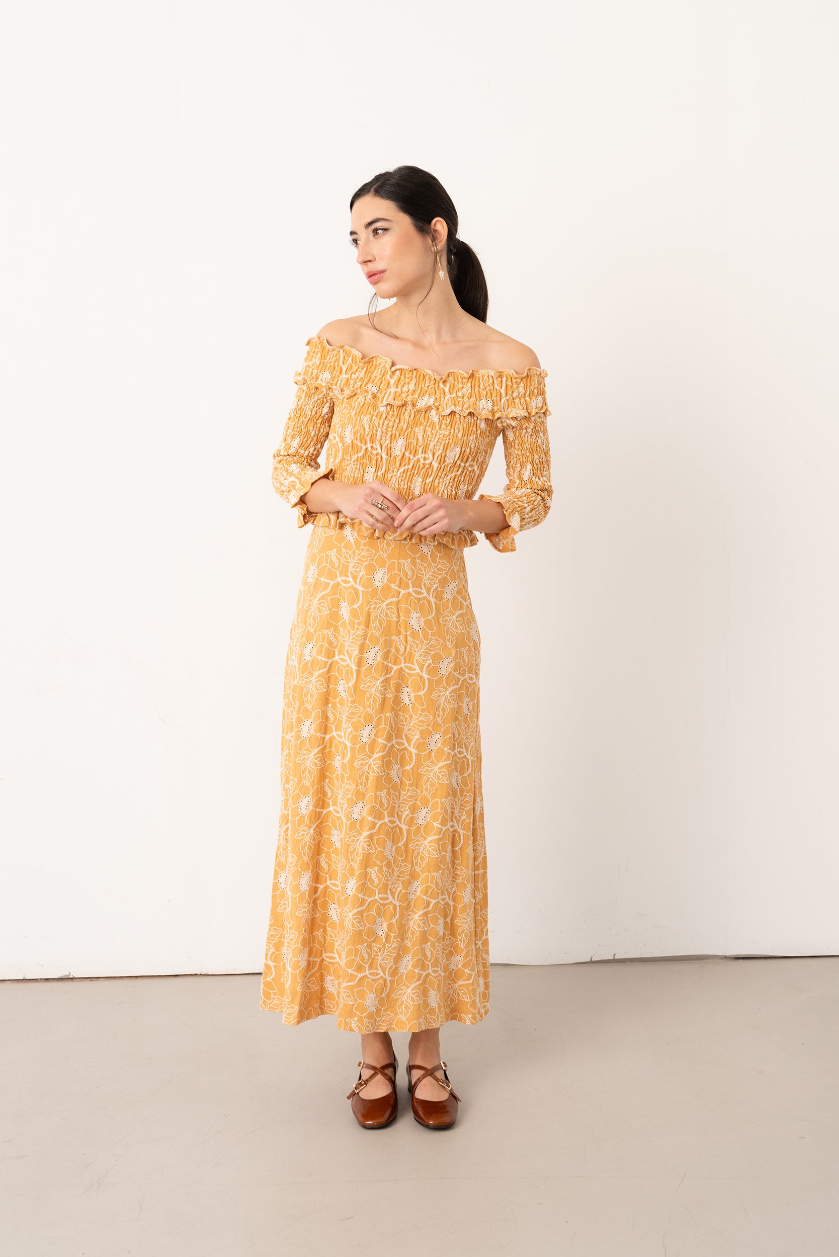 Vestido Bardot Rive - Vanó Studio