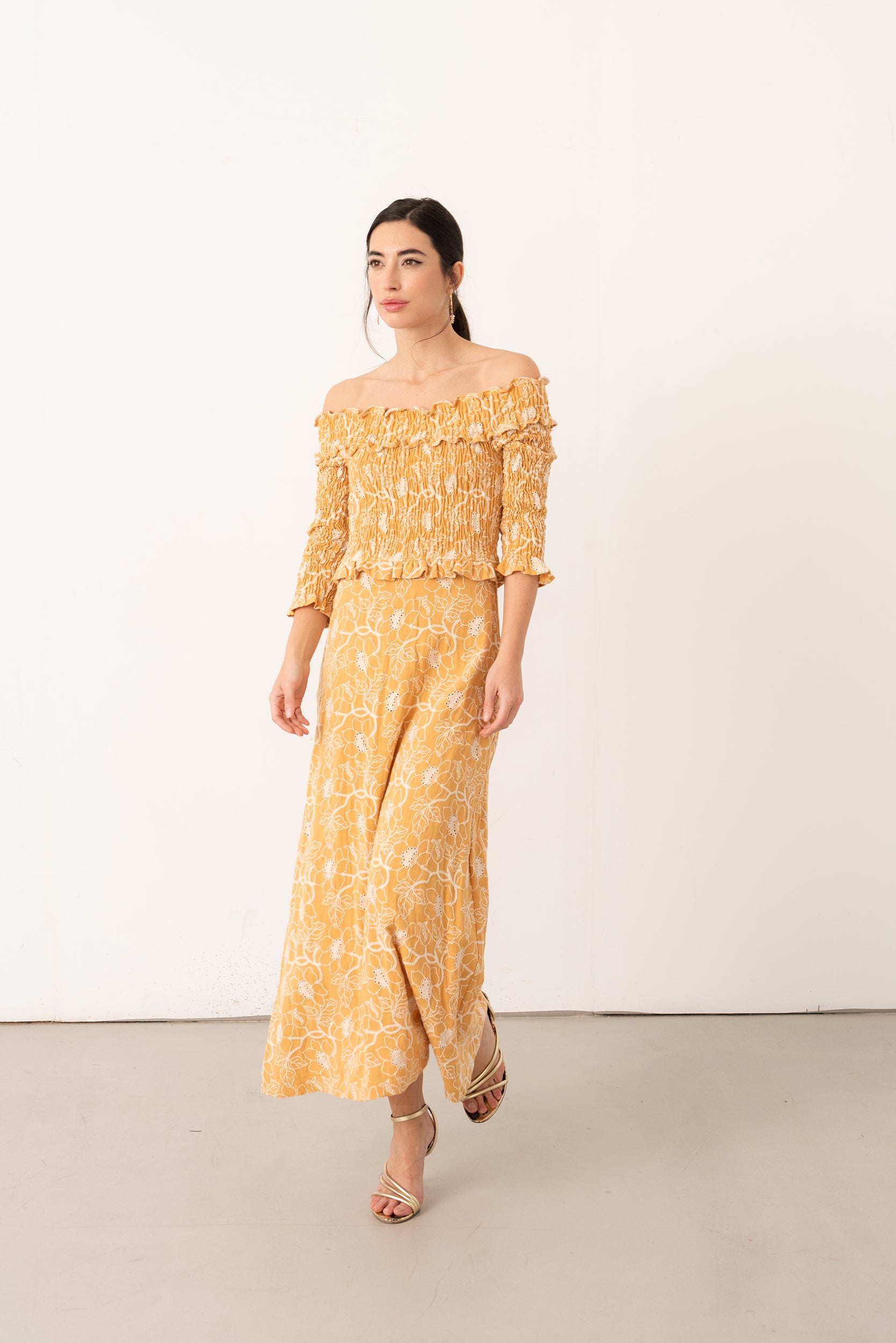 Vestido Bardot Rive - Vanó Studio