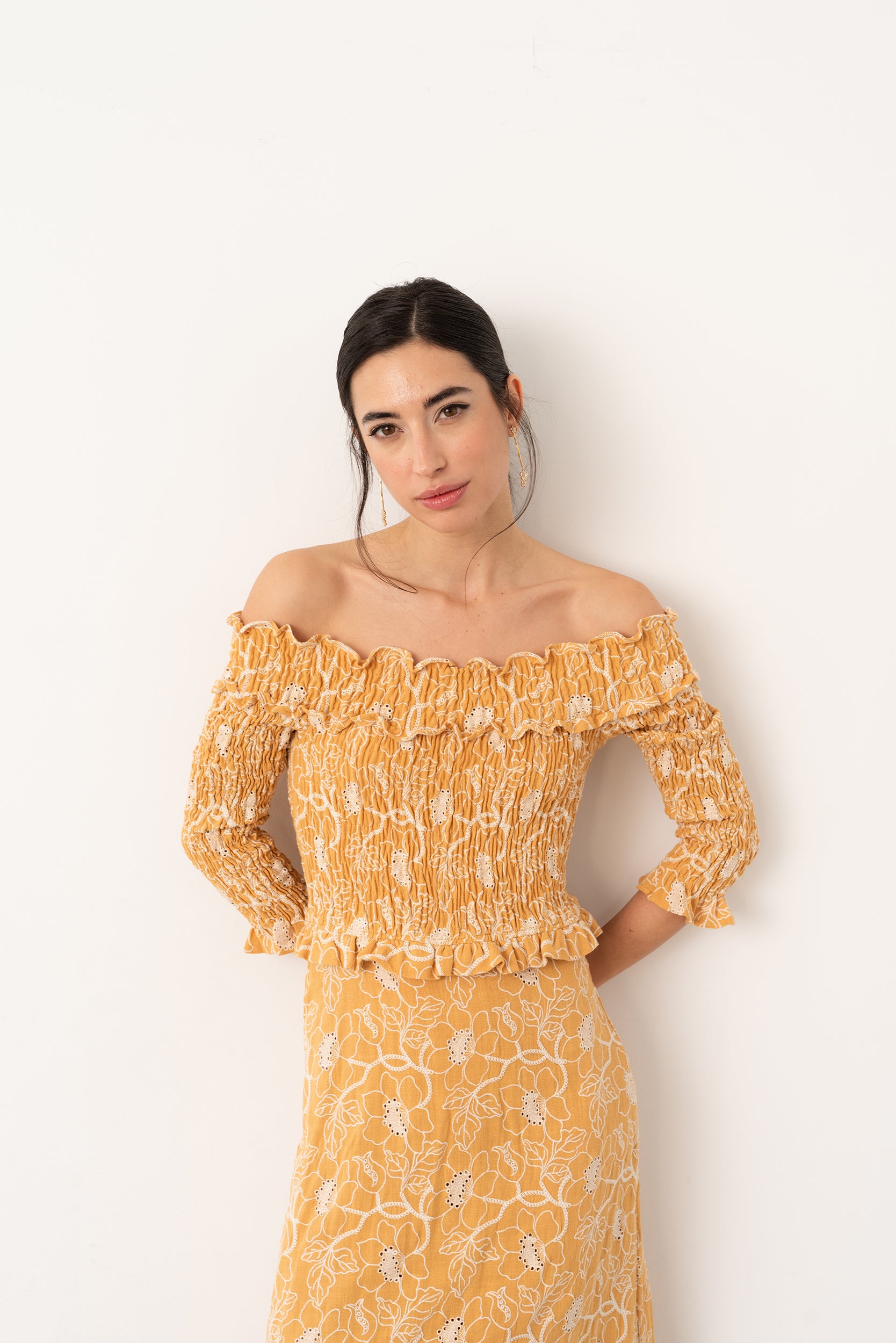 Vestido Bardot Rive - Vanó Studio