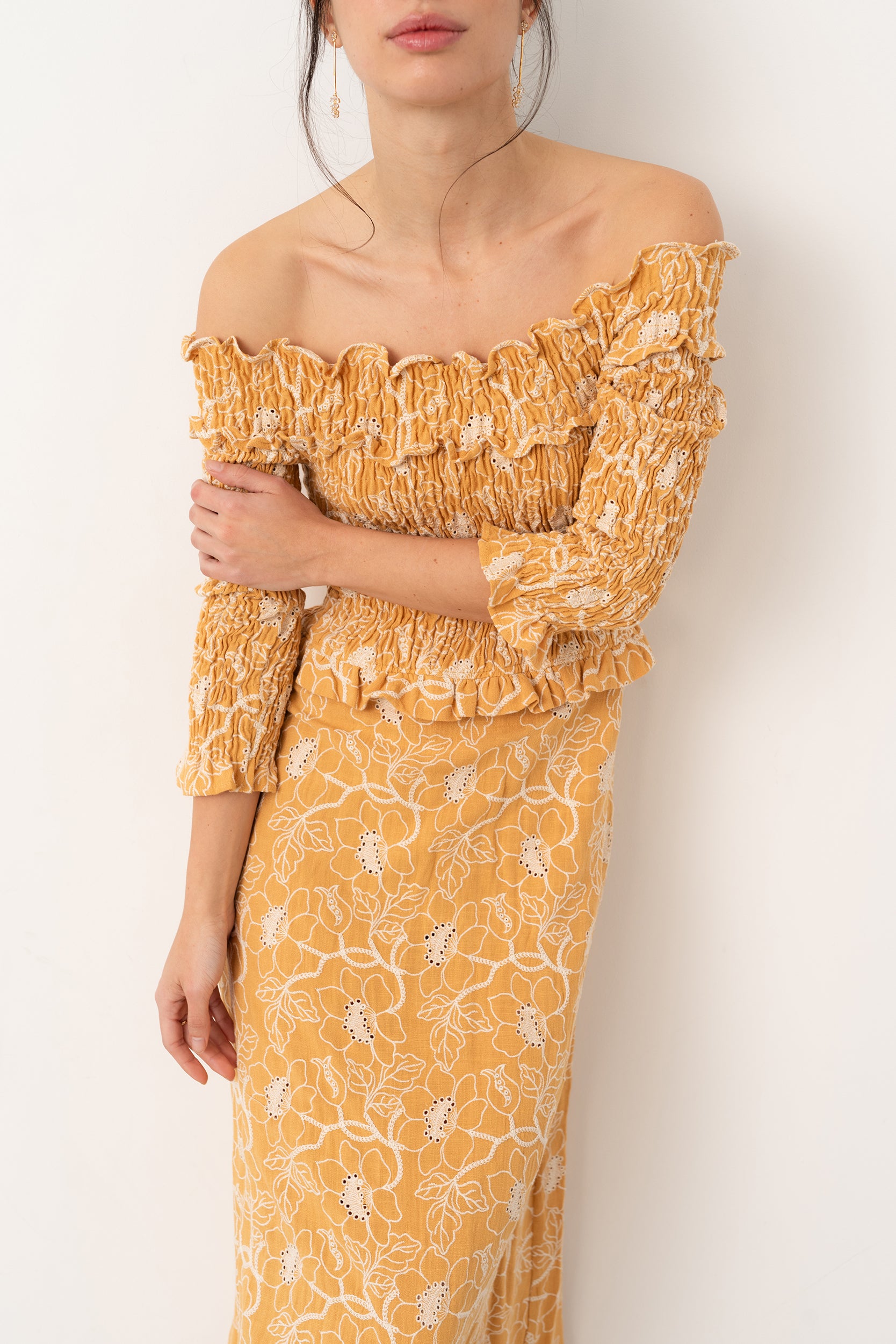 Vestido Bardot Rive - Vanó Studio