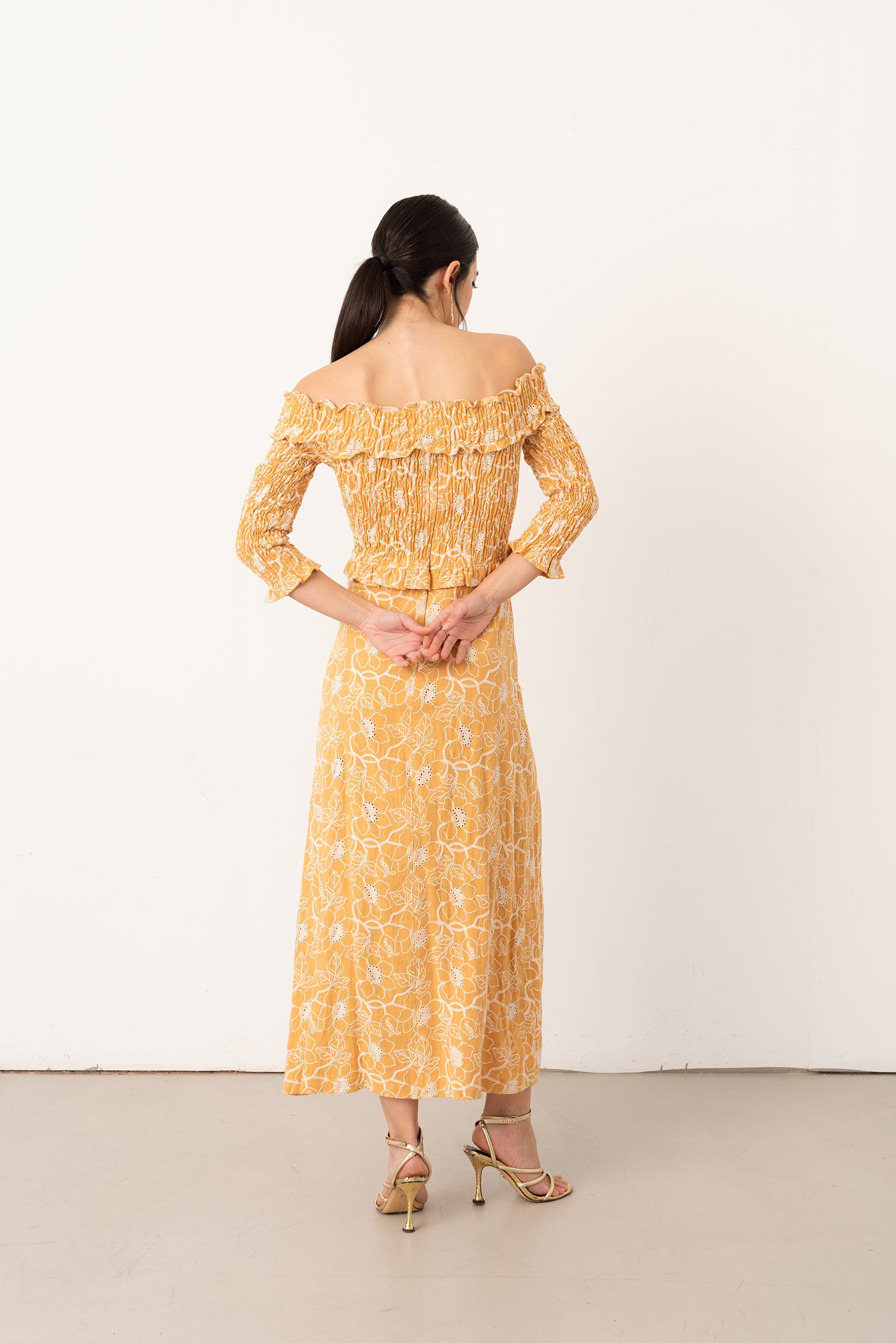 Vestido Bardot Rive - Vanó Studio