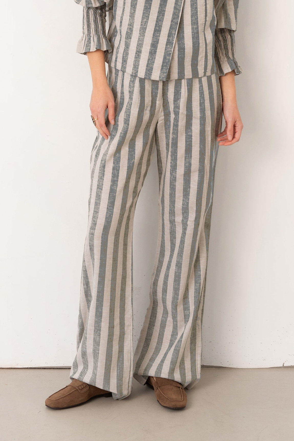Pantalón rayas azul - Vanó Studio