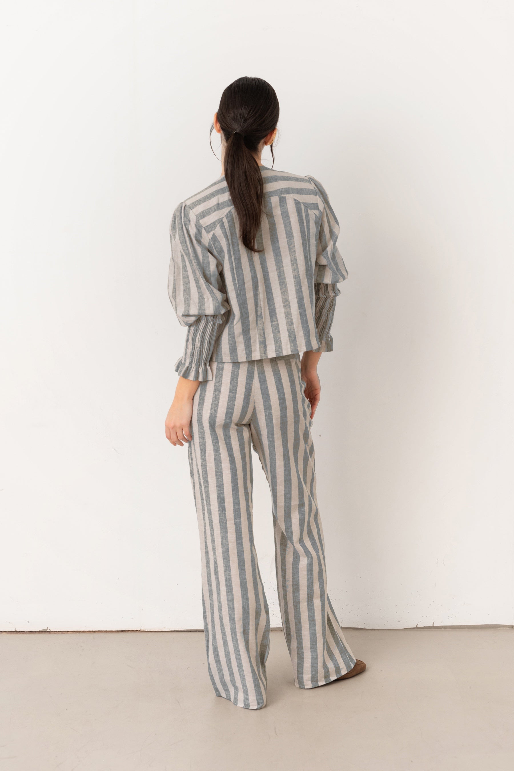 Pantalón rayas azul - Vanó Studio