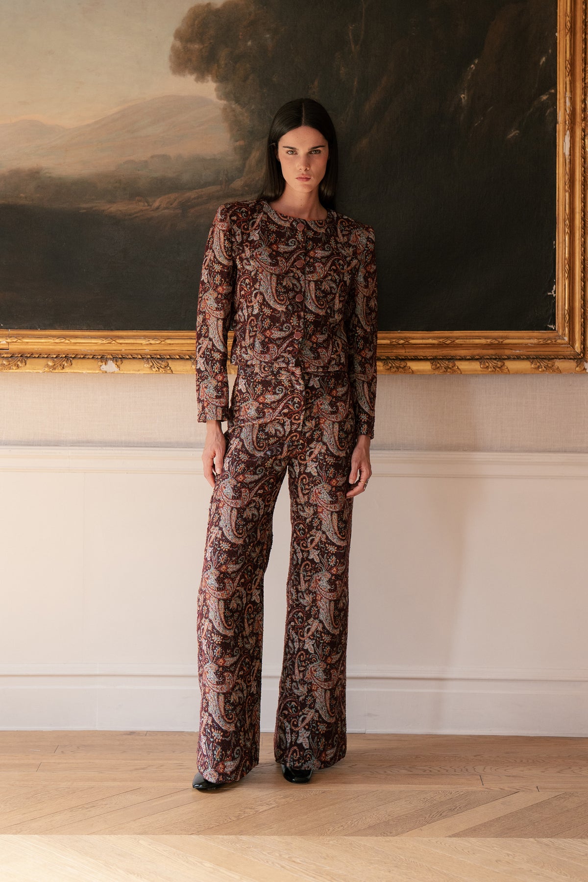 Pantalón brocado