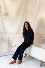 Pantalón pana azul marino