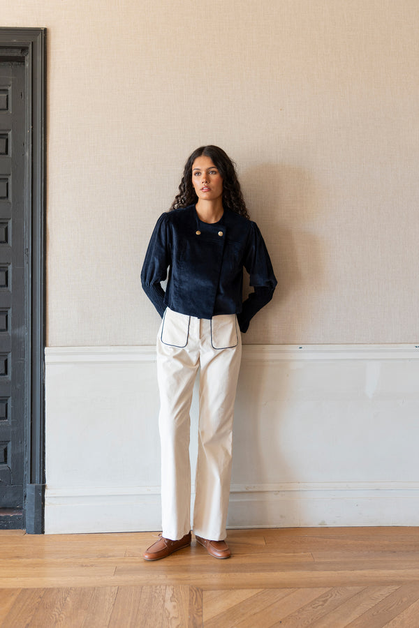 Pantalón pana crudo