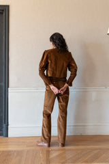 Chaqueta pana marrón