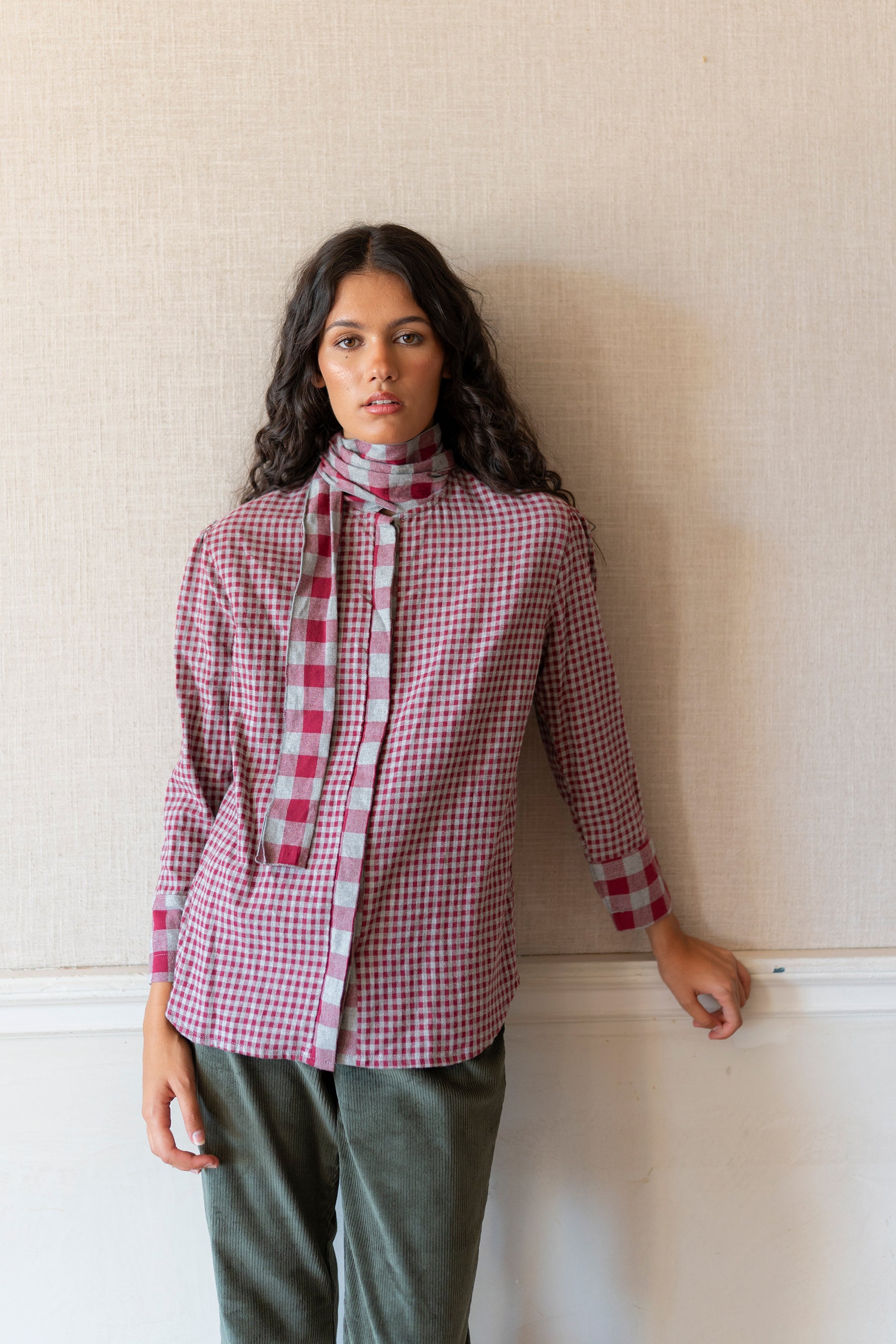 Camisa Vichy Rouge - Vanó Studio