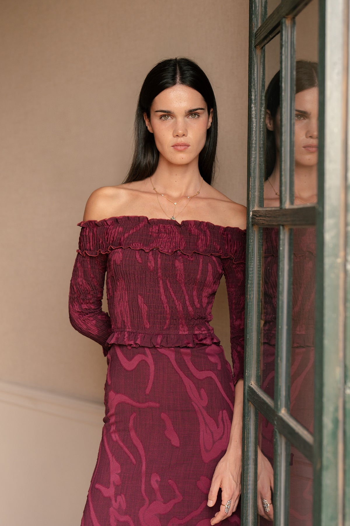Vestido Bardot Textura