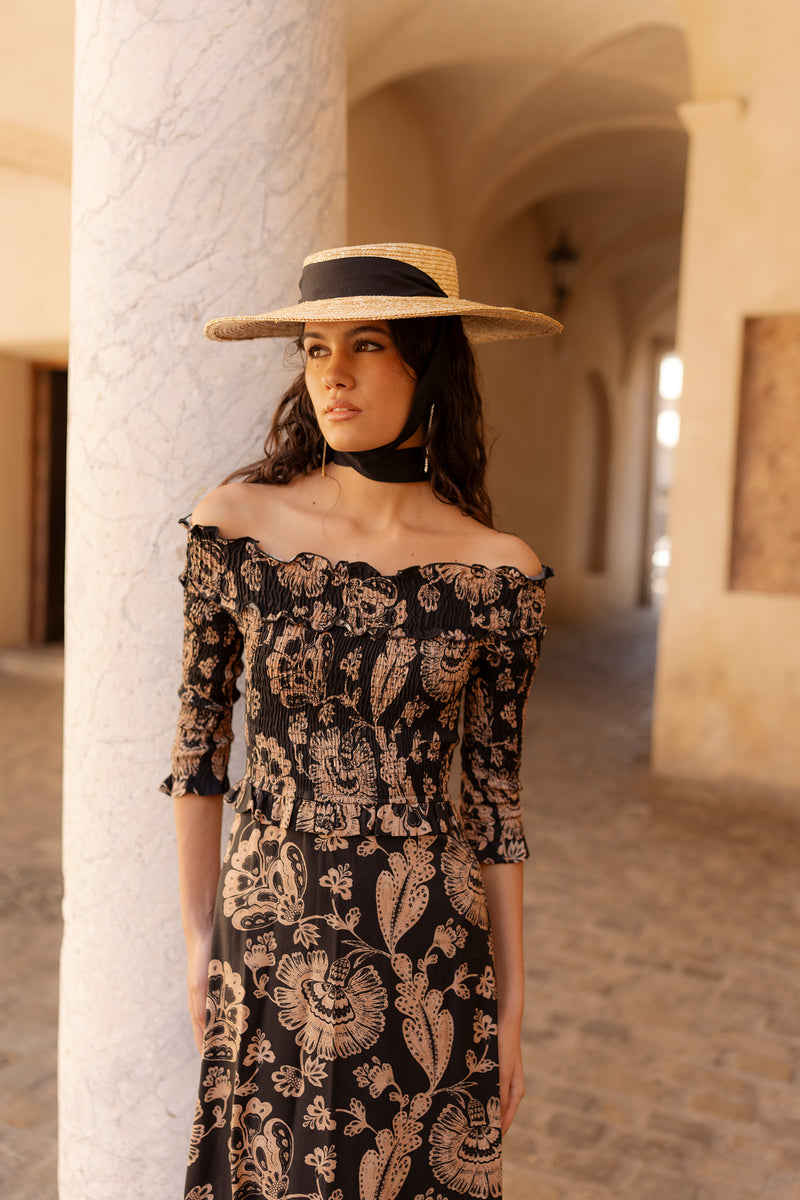 Vestido Bardot Noir