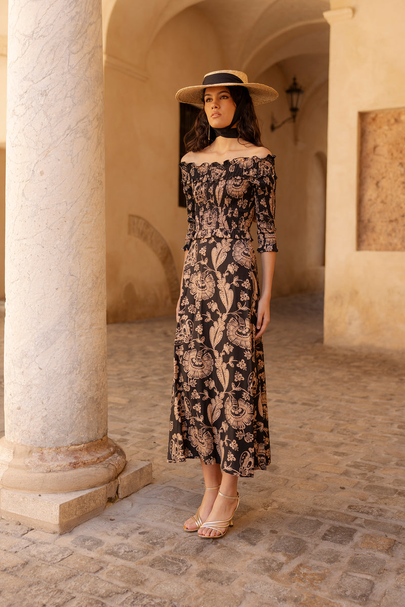 Vestido Bardot Noir