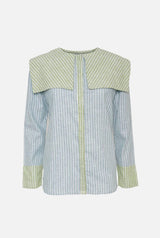 Camisa Loulou azul/verde